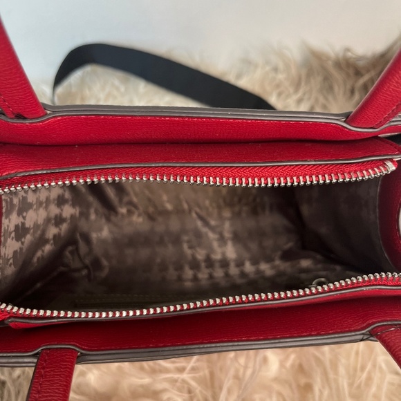❌SOLD❌ Karl Lagerfeld Paris Maybelle Red Top Handle Satchel Crossbody Bag NWT - Picture 7 of 9